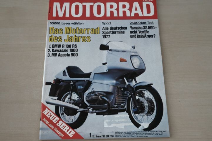 Deckblatt Motorrad (01/1977)