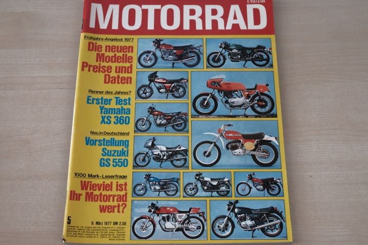Deckblatt Motorrad (05/1977)