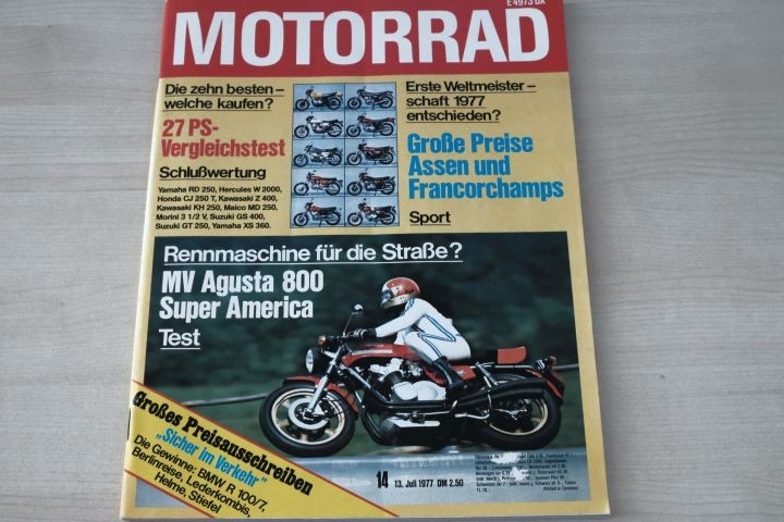 Deckblatt Motorrad (14/1977)