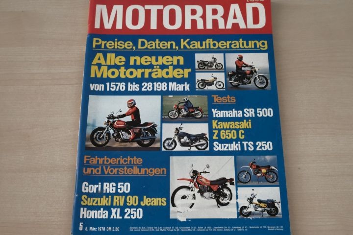 Deckblatt Motorrad (05/1978)