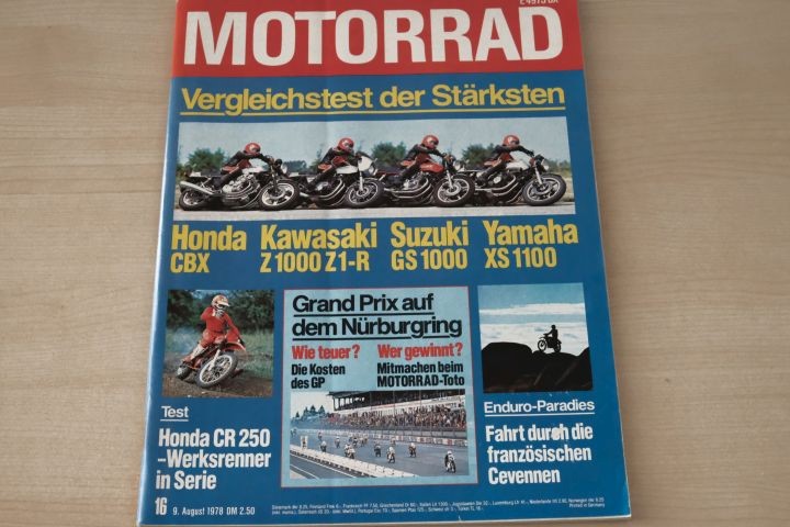 Deckblatt Motorrad (16/1978)