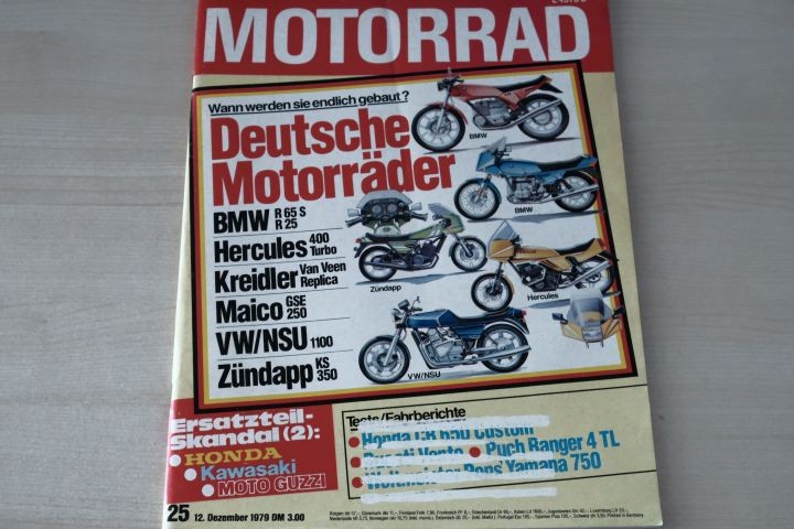 Deckblatt Motorrad (25/1979)