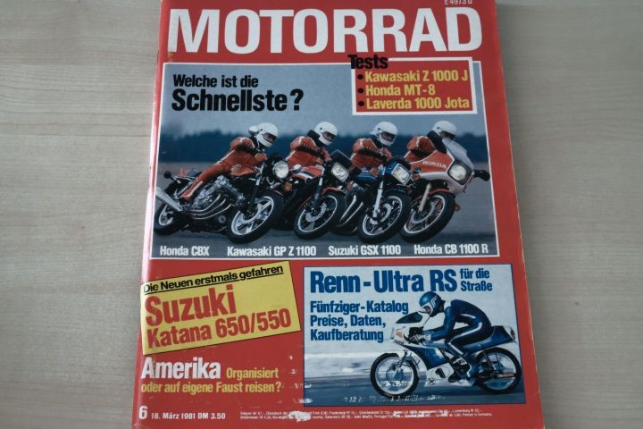 Deckblatt Motorrad (06/1981)