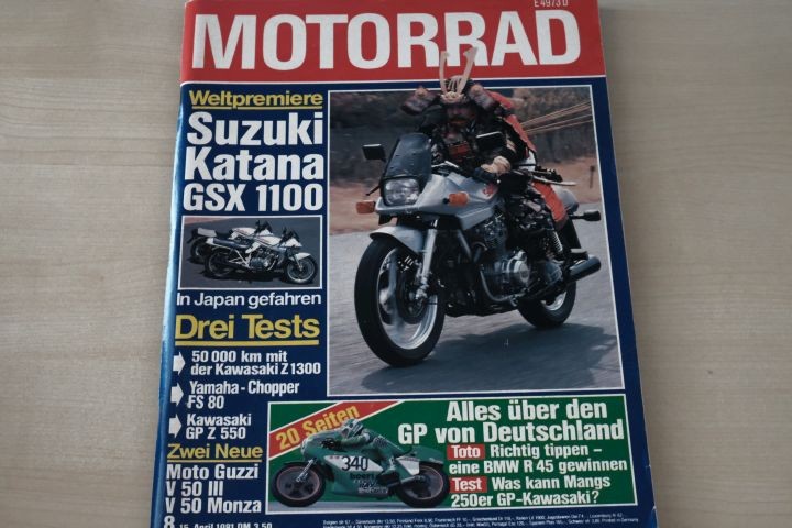 Deckblatt Motorrad (08/1981)