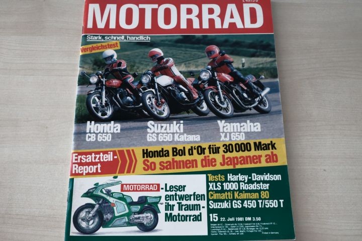 Deckblatt Motorrad (15/1981)