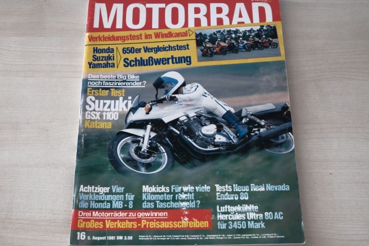Deckblatt Motorrad (16/1981)