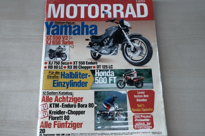Deckblatt Motorrad (20/1981)