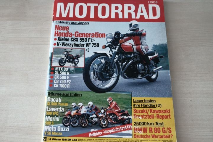 Deckblatt Motorrad (21/1981)