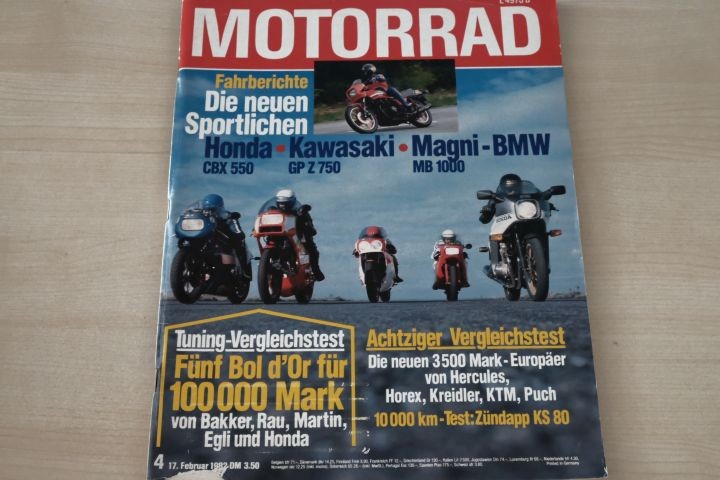 Deckblatt Motorrad (04/1982)