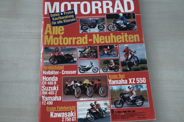 Deckblatt Motorrad (05/1982)