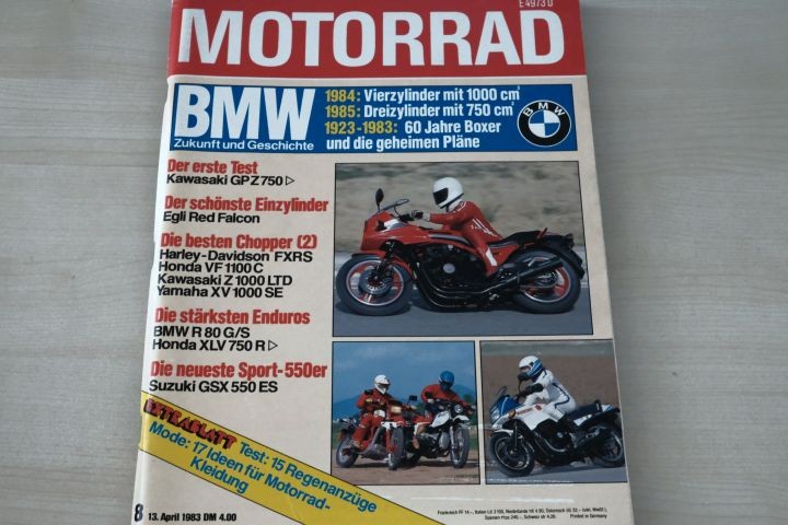 Deckblatt Motorrad (08/1983)