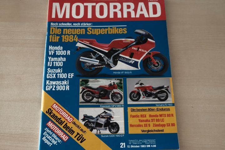 Deckblatt Motorrad (21/1983)