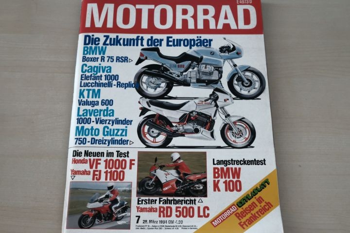 Deckblatt Motorrad (07/1984)