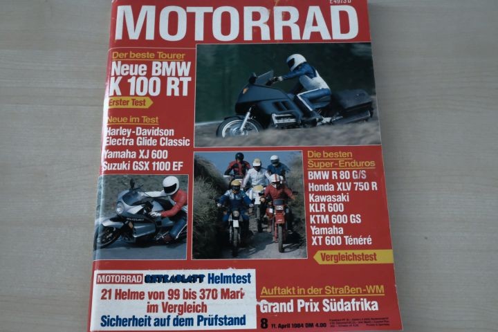 Deckblatt Motorrad (08/1984)
