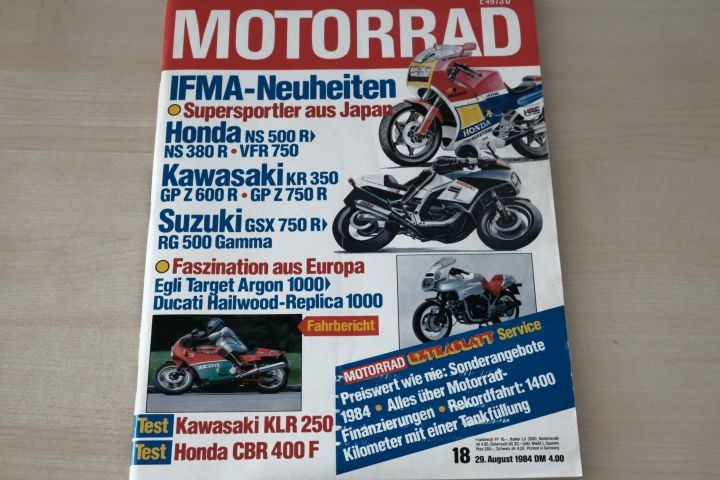 Deckblatt Motorrad (18/1984)