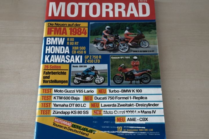 Deckblatt Motorrad (19/1984)