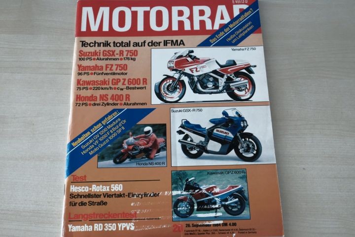 Deckblatt Motorrad (20/1984)