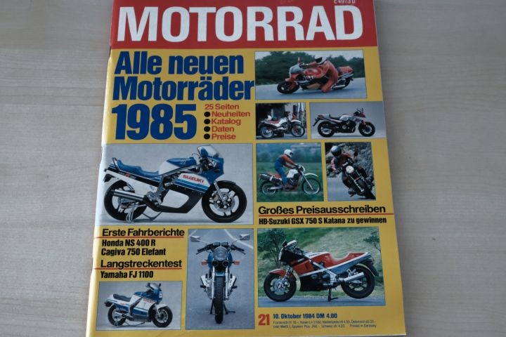 Deckblatt Motorrad (21/1984)