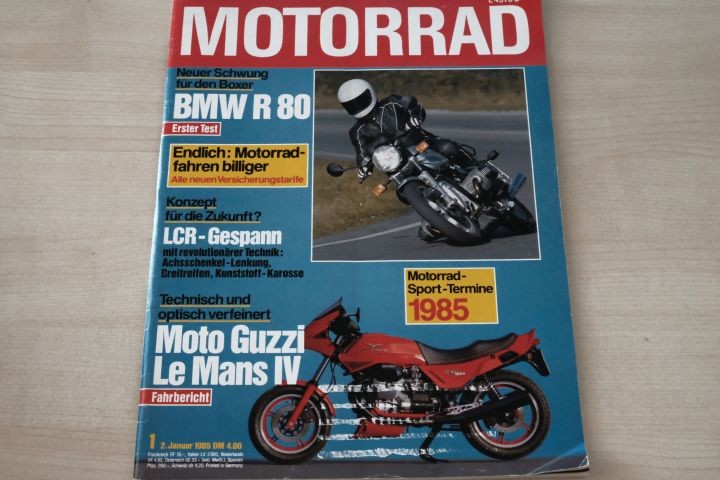 Deckblatt Motorrad (01/1985)