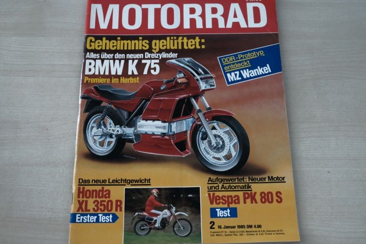 Deckblatt Motorrad (02/1985)