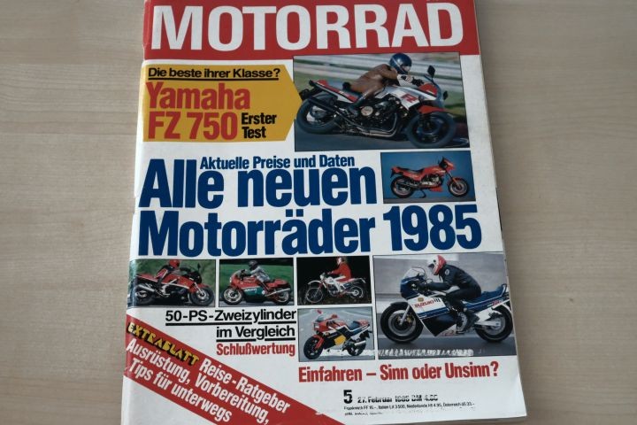 Deckblatt Motorrad (05/1985)