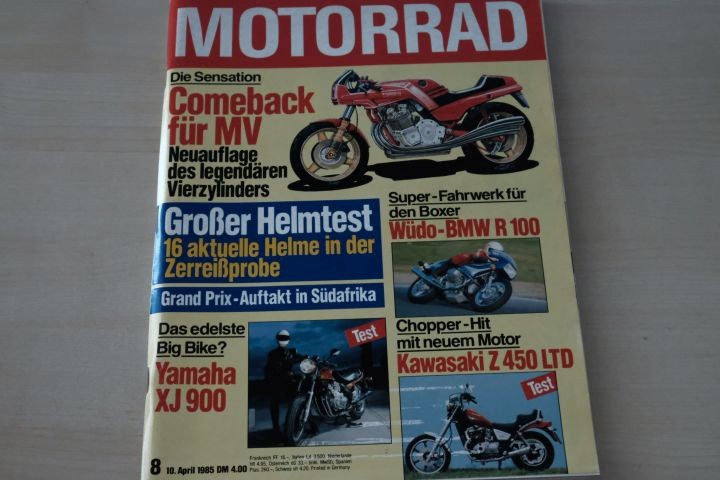 Deckblatt Motorrad (08/1985)