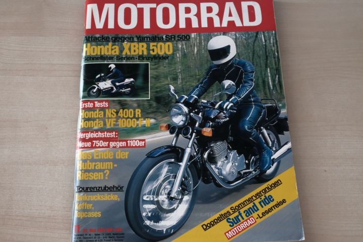 Deckblatt Motorrad (11/1985)
