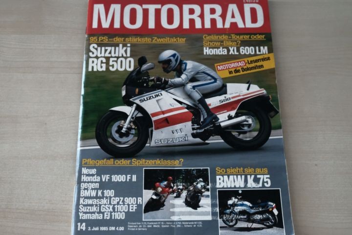 Deckblatt Motorrad (14/1985)
