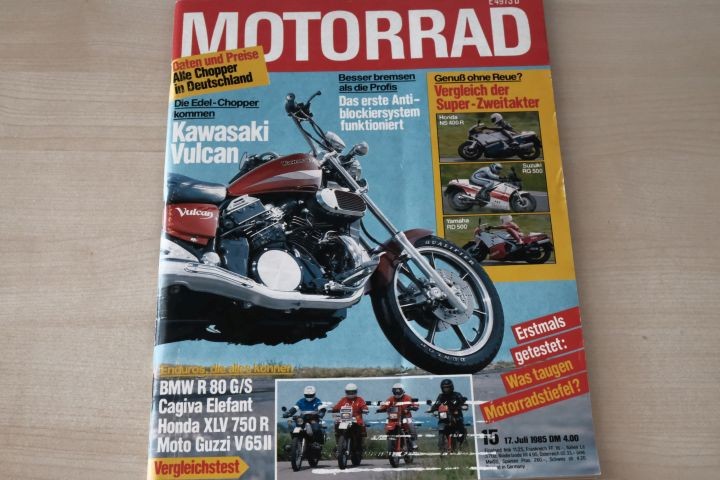 Deckblatt Motorrad (15/1985)