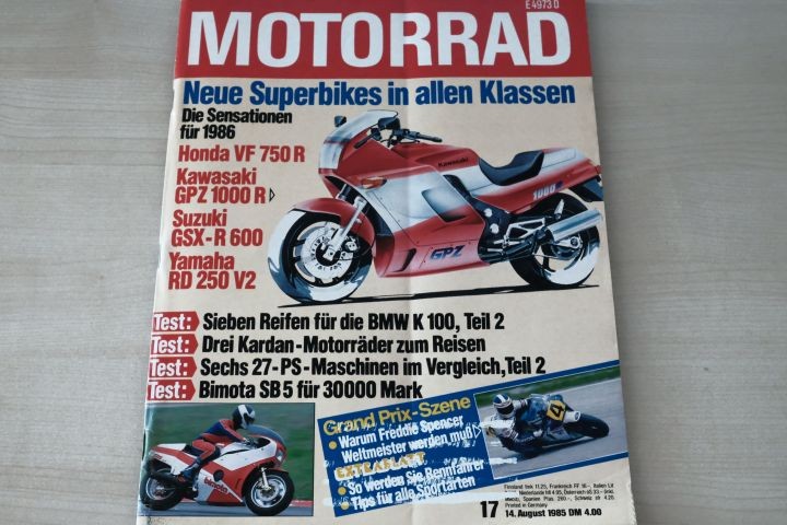 Deckblatt Motorrad (17/1985)
