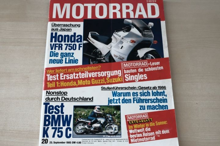 Deckblatt Motorrad (20/1985)