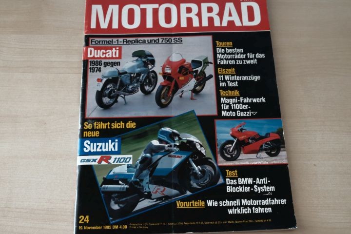 Deckblatt Motorrad (24/1985)