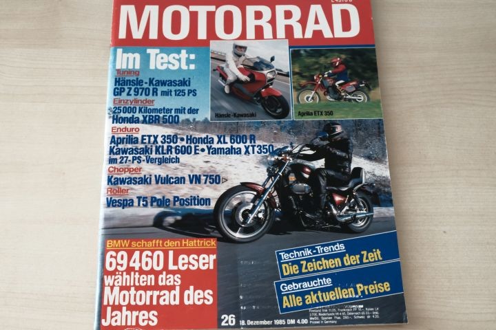 Deckblatt Motorrad (26/1985)