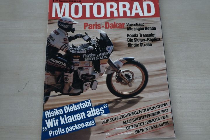Deckblatt Motorrad (01/1986)