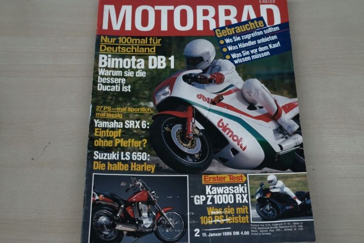 Deckblatt Motorrad (02/1986)