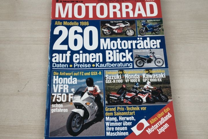 Deckblatt Motorrad (05/1986)
