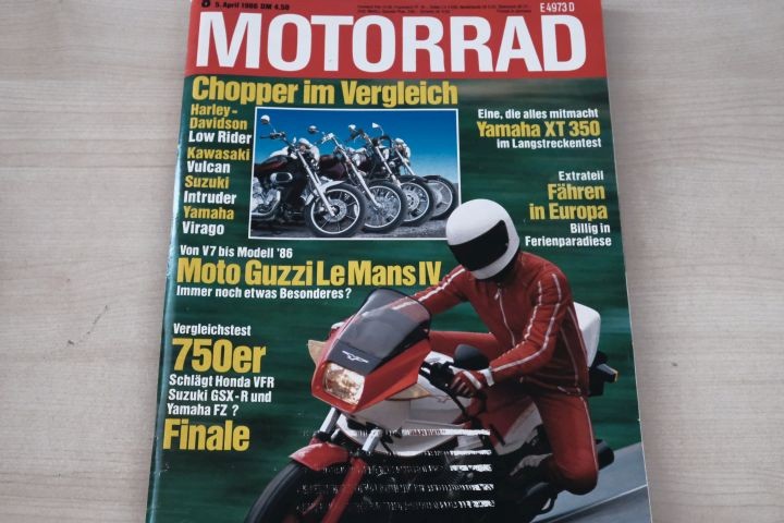 Deckblatt Motorrad (08/1986)