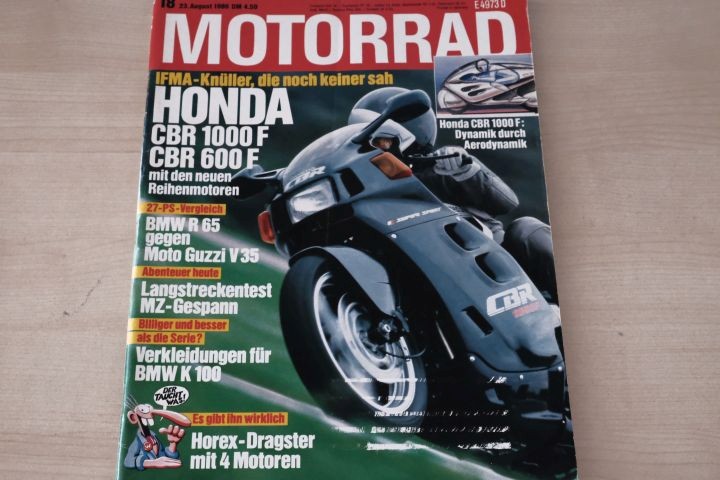 Deckblatt Motorrad (18/1986)