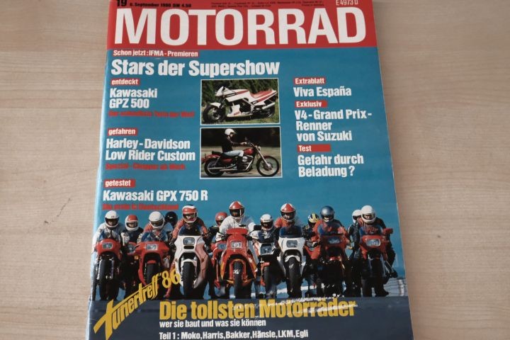 Deckblatt Motorrad (19/1986)