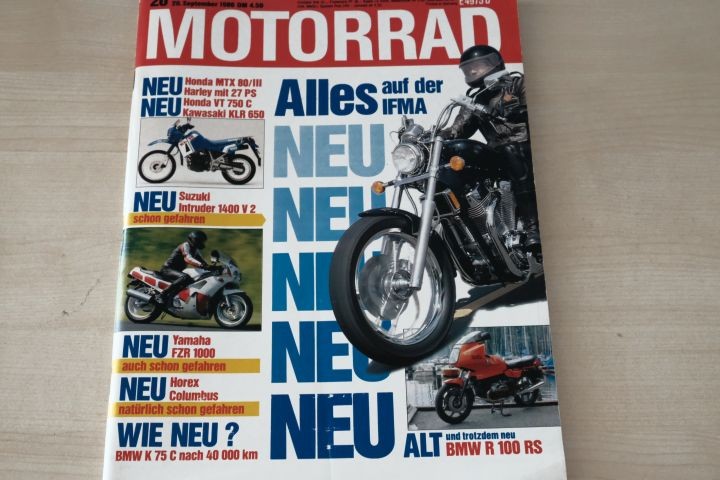 Deckblatt Motorrad (20/1986)