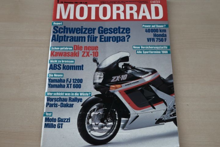 Deckblatt Motorrad (01/1987)