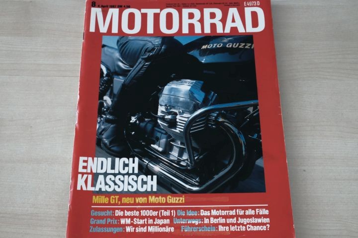 Deckblatt Motorrad (08/1987)