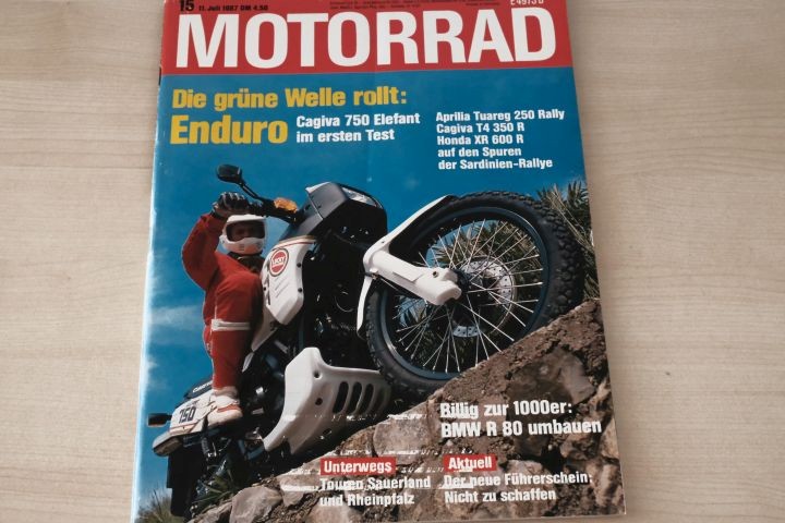 Deckblatt Motorrad (15/1987)