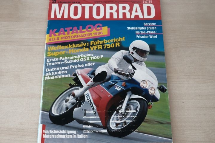 Deckblatt Motorrad (21/1987)