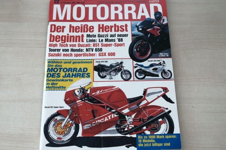 Deckblatt Motorrad (22/1987)