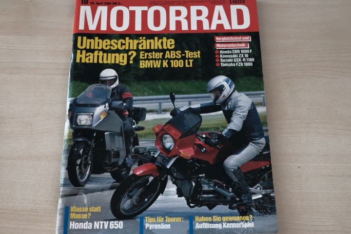 Deckblatt Motorrad (10/1988)
