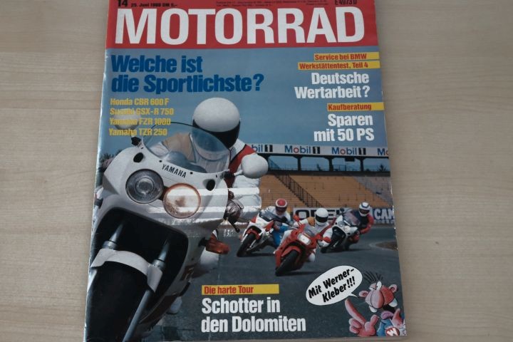 Deckblatt Motorrad (14/1988)