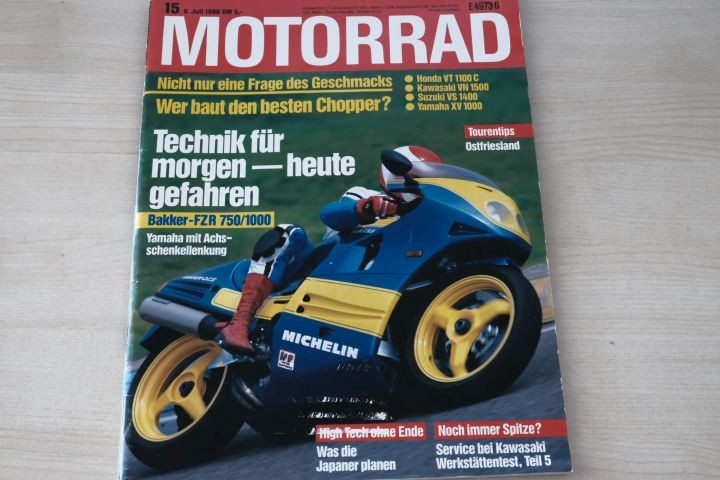 Deckblatt Motorrad (15/1988)
