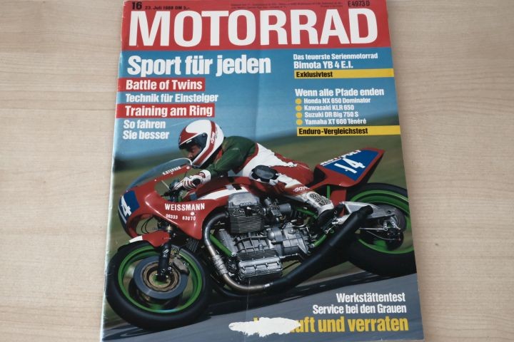 Deckblatt Motorrad (16/1988)