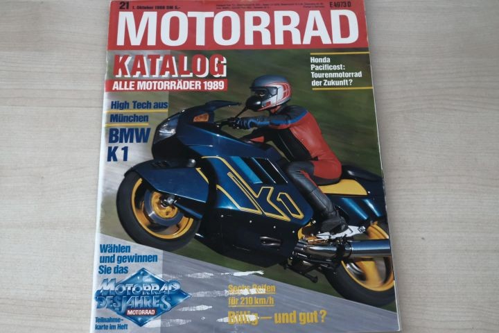 Deckblatt Motorrad (21/1988)